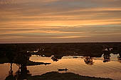 Tonle Sap - Prek Toal floating village - sunset on the marshland